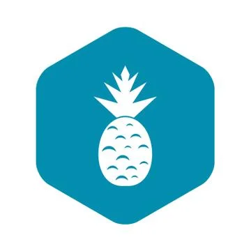 Pineapple icon, simple style 스톡 일러스트