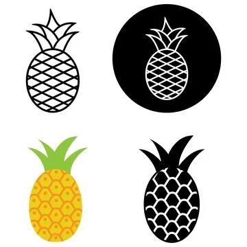 Pineapple icon vector Stock Illustration