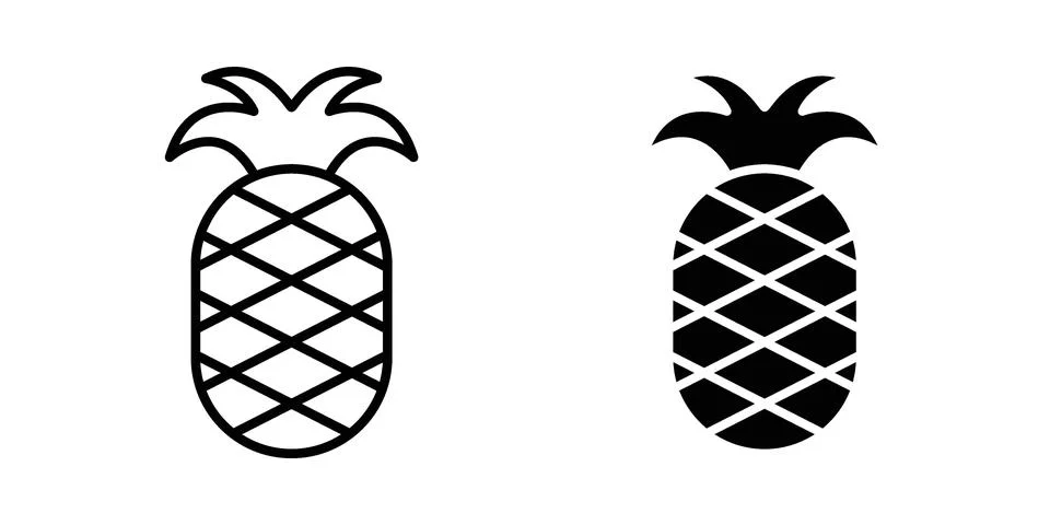 Pineapple icon for web projects Stock-Illustration
