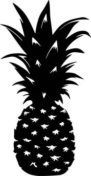 Pineapple icon on white background Stock Illustration