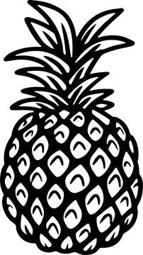 Pineapple icon on white background Stock Illustration