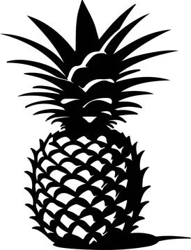 Pineapple icon on white background Stock Illustration