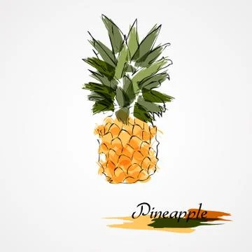 Pineapple Stock Illustration