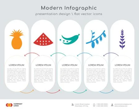 Pineapple infographics design Stock Illustration