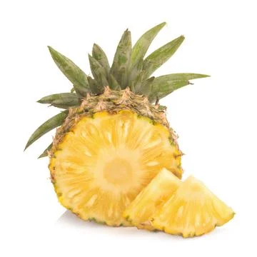 Pineapple isolated no white Background 스톡 사진