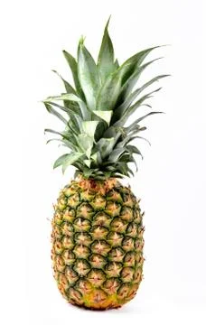 Pineapple isolated on white background. Close-up. Stock Photos