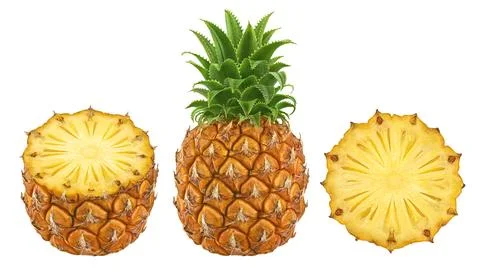 Pineapple isolated on white background, focus stacking Foto stock