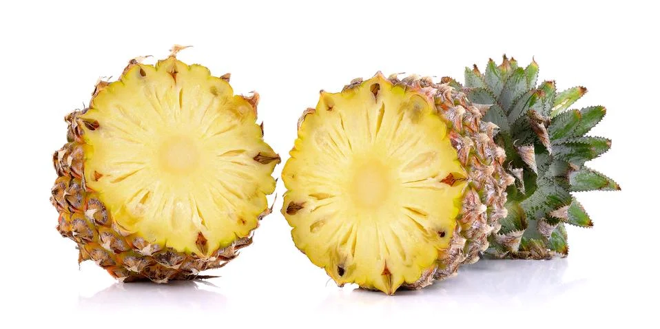 Pineapple isolated on the white background Stock Photos
