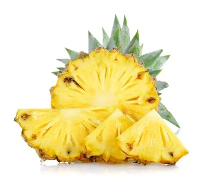 Pineapple isolated on the white background Stock Photos