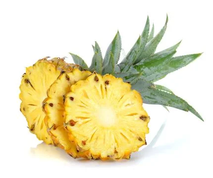 Pineapple isolated on the white background Stock Photos