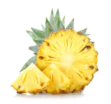 Pineapple isolated on the white background Stock Photos