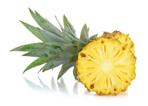 Pineapple isolated on the white background Stock Photos
