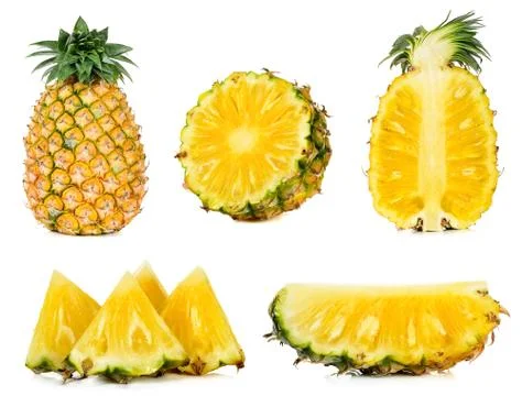 Pineapple isolated on the white background Stock Photos