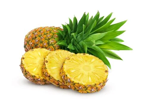 Pineapple isolated on white background Stock Photos