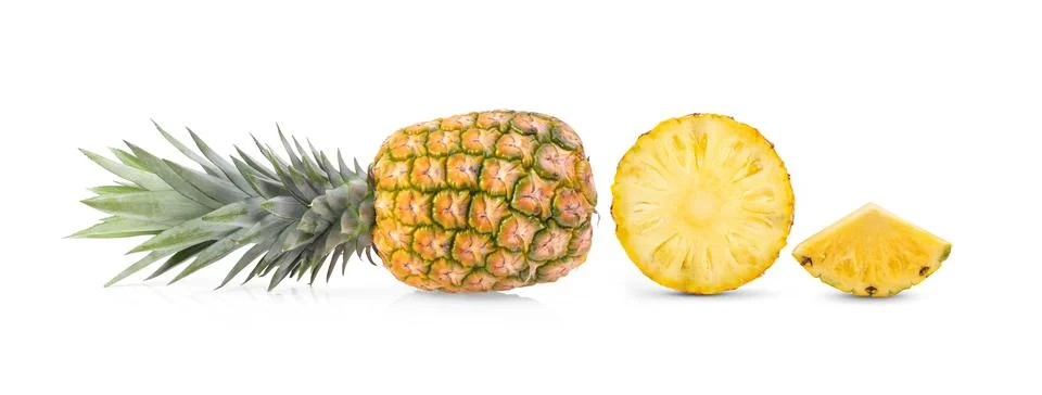 Pineapple isolated on white Stock Photos