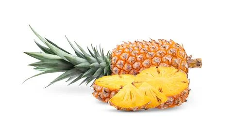 Pineapple isolated on white Stock Photos
