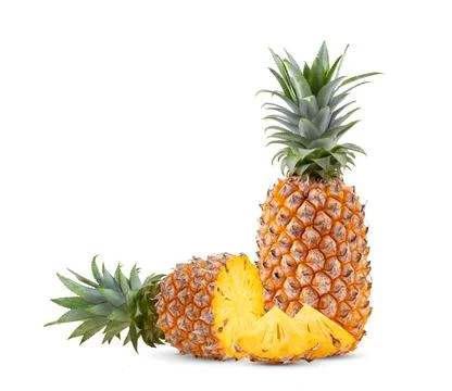 Pineapple isolated on white Stock Photos