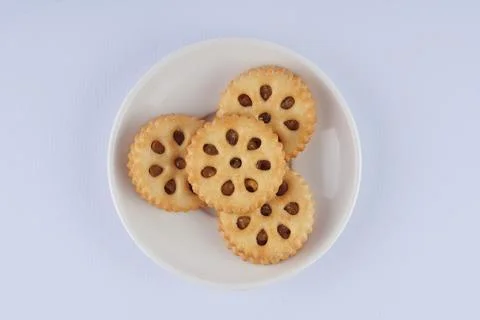 Pineapple jam biscuits Stock Photos