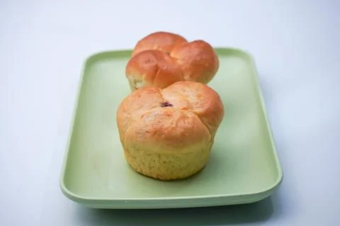 Pineapple jam filled bread Stock Photos