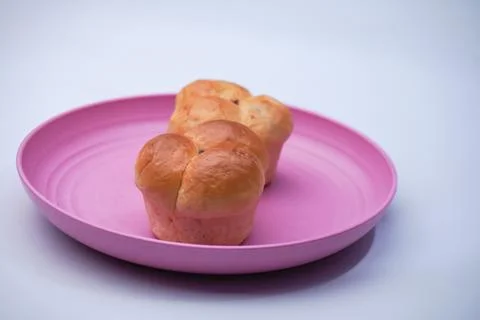 Pineapple jam filled bread Stock Photos