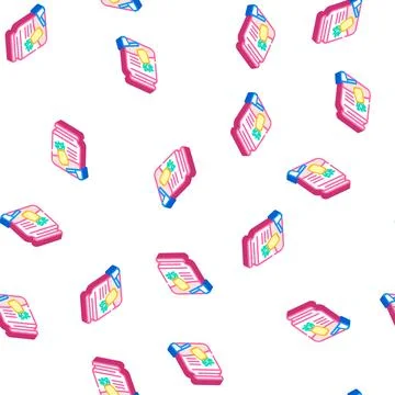 Pineapple jam isometric icon seamless pattern Stock Illustration