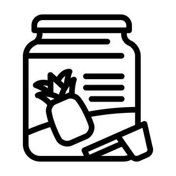Pineapple jam line icon vector illustration Illustrazione stock