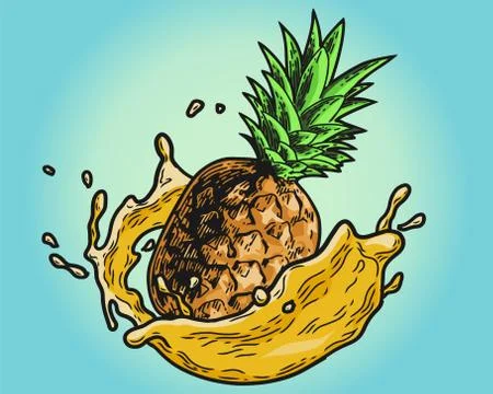 Pineapple juice color Stock Illustration