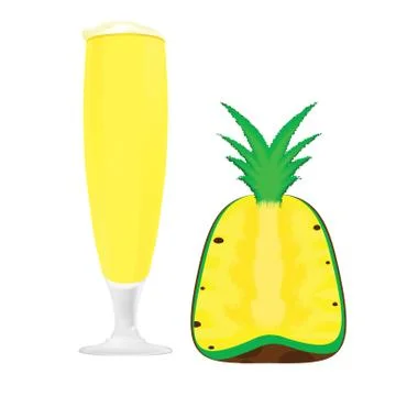 Pineapple juice Stock Illustration