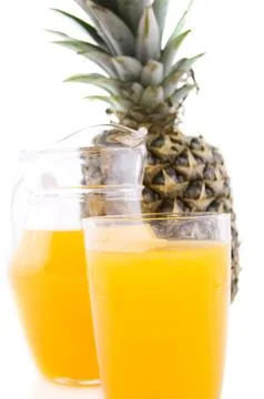 Pineapple juice Stock Photos