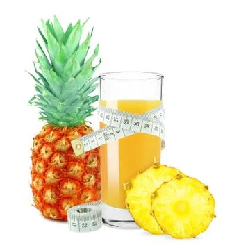 Pineapple juice Stock Photos