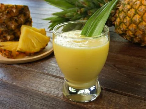 Pineapple juice Stock Photos