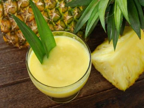 Pineapple juice Stock Photos