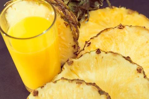Pineapple juice Stock Photos
