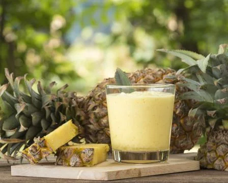 Pineapple juice Stock Photos