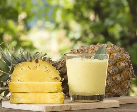 Pineapple juice Stock Photos
