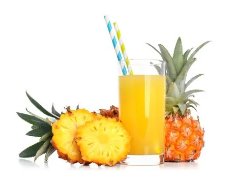 Pineapple juice Stock Photos