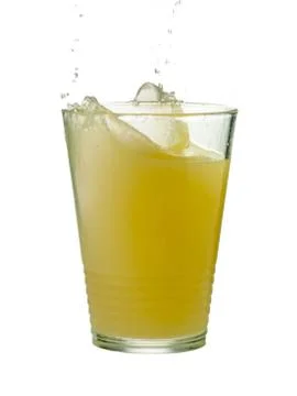 Pineapple juice with splash Foto stock