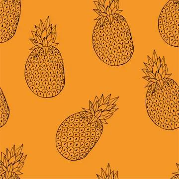 Pineapple with leaf icon. Tropical fruit isolated on white background. Symbol Illustrazione stock