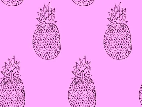 Pineapple with leaf icon. Tropical fruit isolated on white background. Symbol イラスト素材