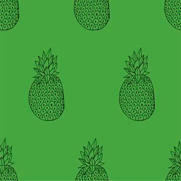 Pineapple with leaf icon. Tropical fruit isolated on white background. Symbol イラスト素材