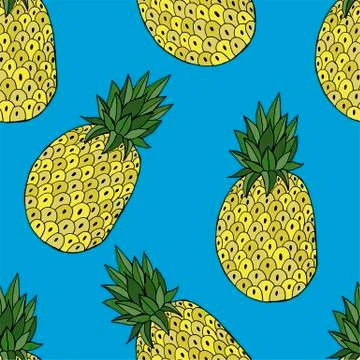 Pineapple with leaf icon. Tropical fruit isolated on white background. Symbol Illustrazione stock
