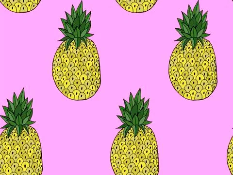 Pineapple with leaf icon. Tropical fruit isolated on white background. Symbol 스톡 일러스트