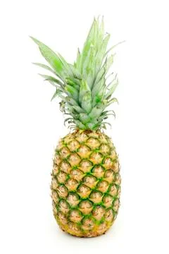 Pineapple with leaves Stock Photos