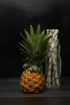 Pineapple with leaves. Stock Photos