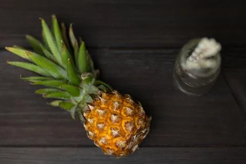Pineapple with leaves. Stock Photos