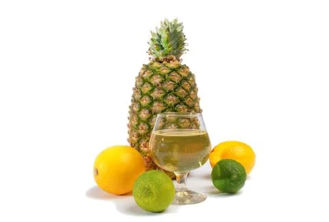 Pineapple lemon and lime with a nice fruit juice Foto stock