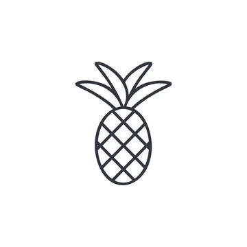 Pineapple line icon vector illustration Stock Illustration