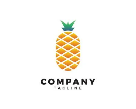 Pineapple logo template vector illustration Illustrazione stock
