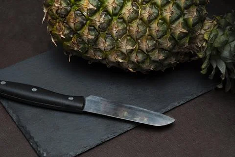 Pineapple in menu Stock Photos