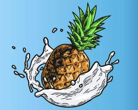 Pineapple milk color Stock Illustration